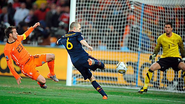 Andrés Iniesta scored the winning goal, 2010