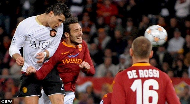 Cristiano Ronaldo, header, Champions League, Roma, 2008