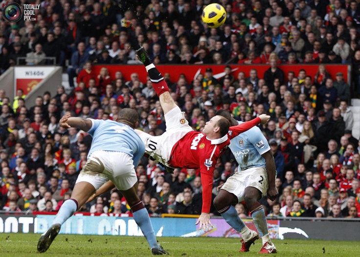 Wayne Rooney scored a stunning overhead kick against Manchester City, 2011