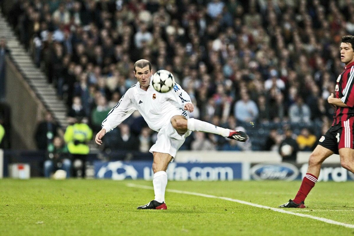 Zidane scored a stunning left-footed volley, 2002